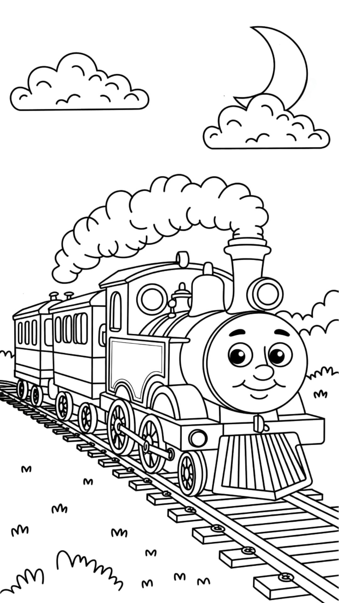 desenho para colorir trem