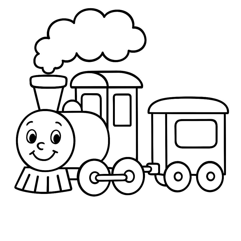 desenho de um trem para colorir