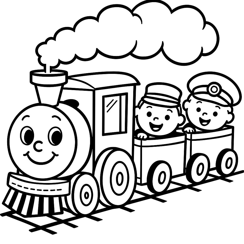 desenhos de trem para colorir e imprimir