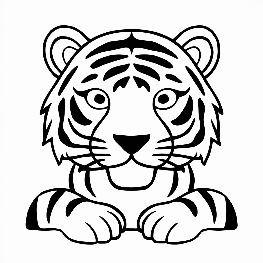 desenho para colorir tigre