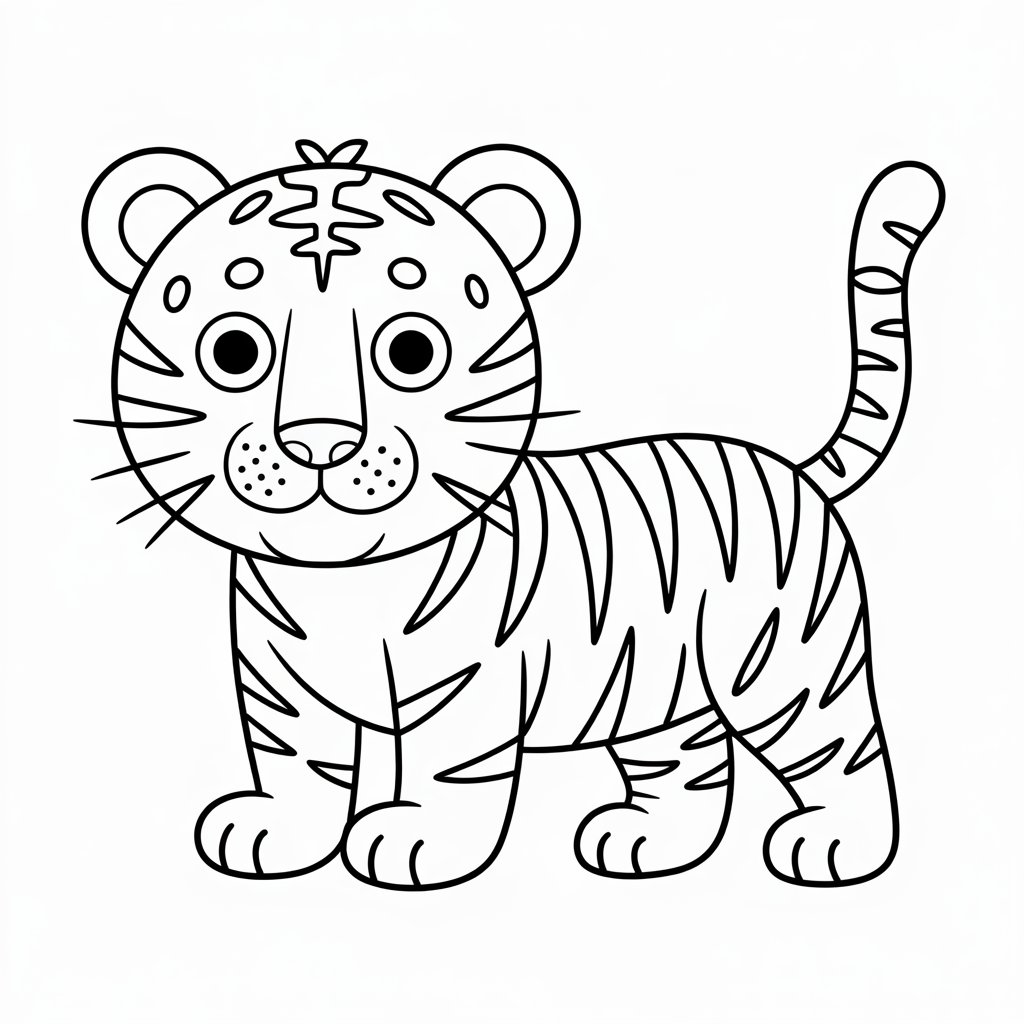 imagem de tigre para colorir