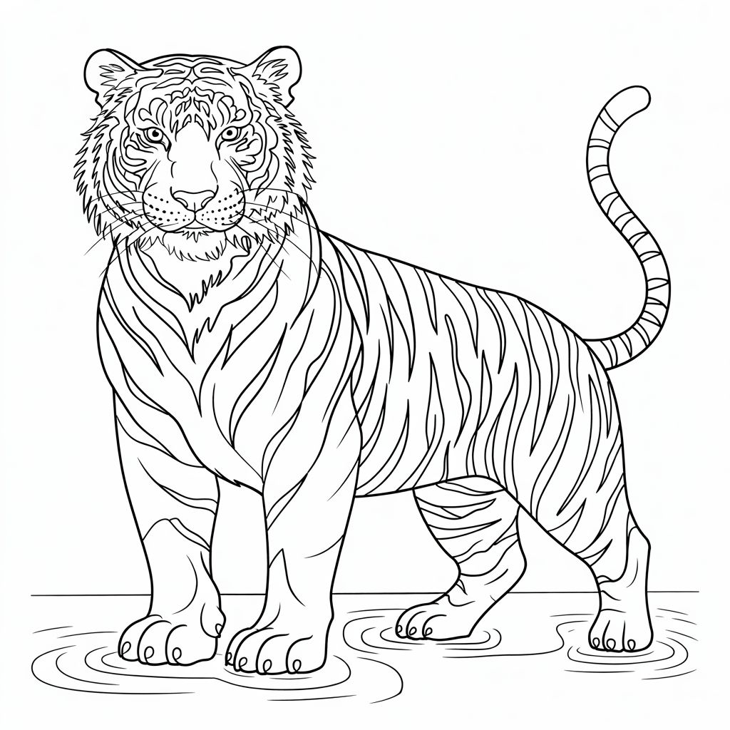 desenhos de tigre para colorir