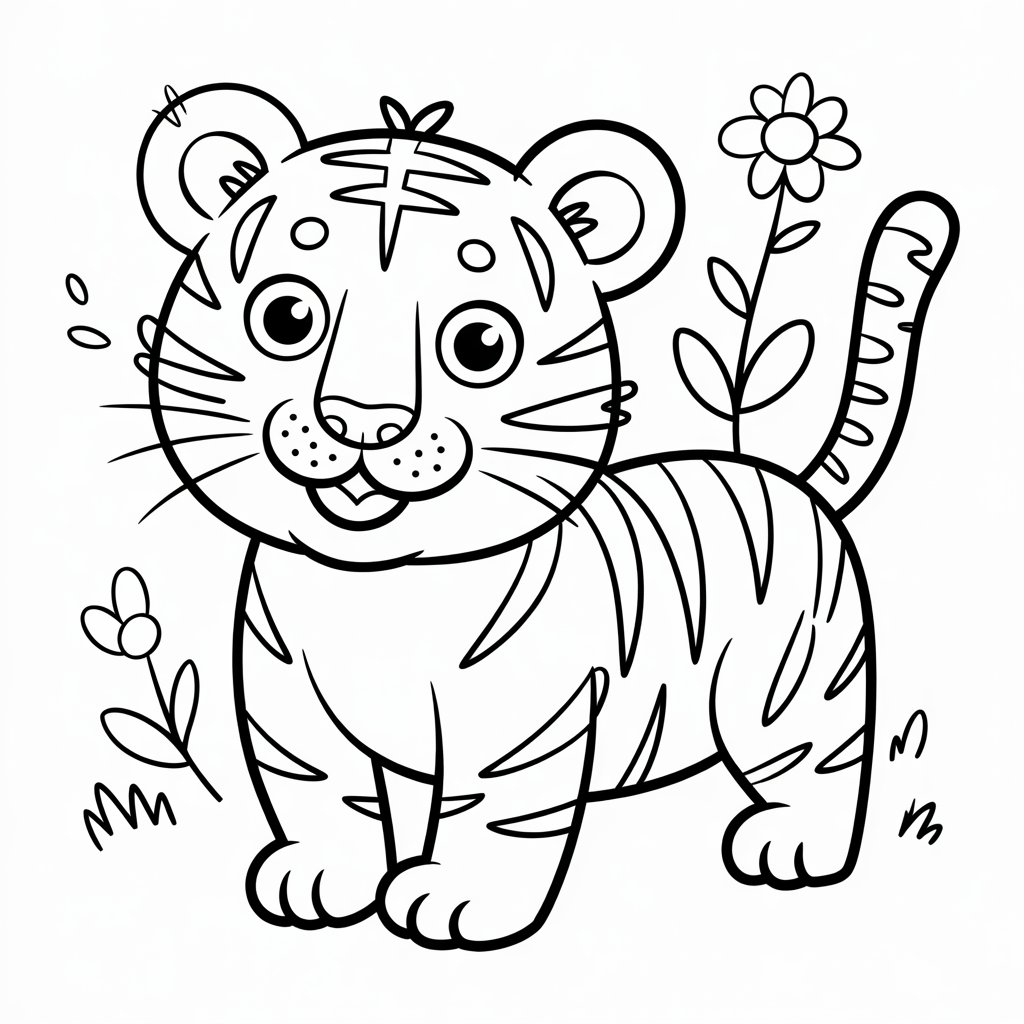 desenhos para colorir de tigres