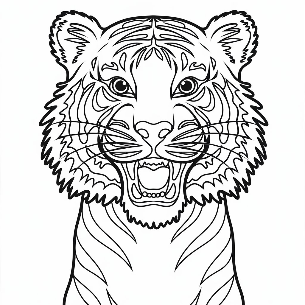 desenhos para colorir tigre