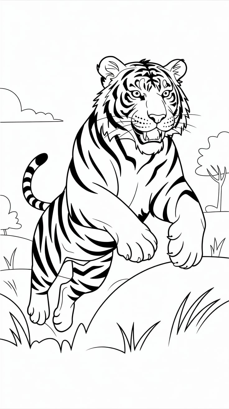 tigre para colorir