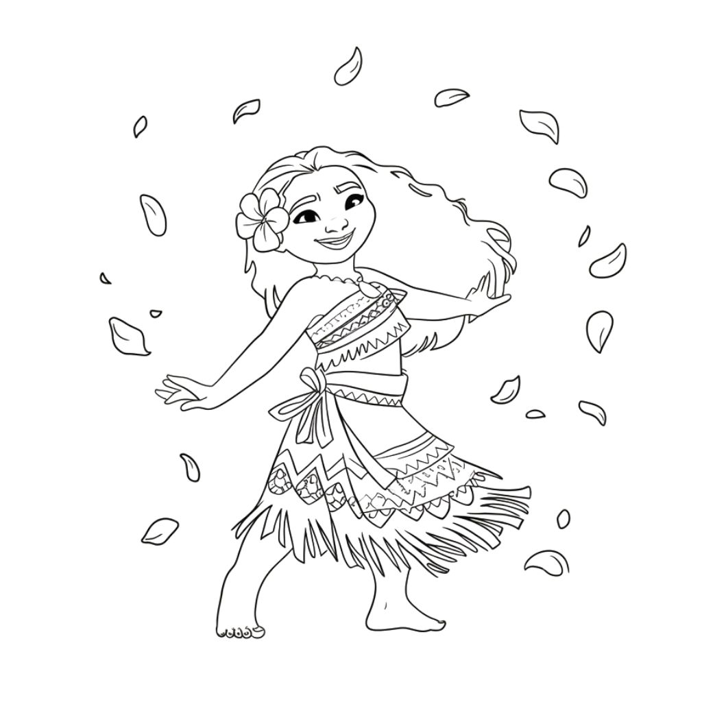 desenho para colorir moana