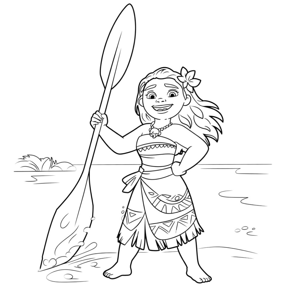 desenhos moana para colorir