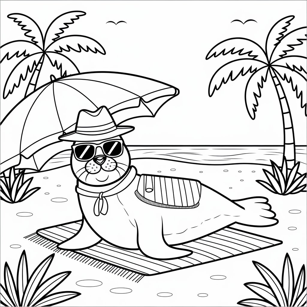 desenho de boas férias colorido