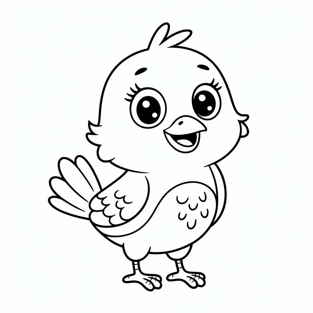 pássaro voando para colorir