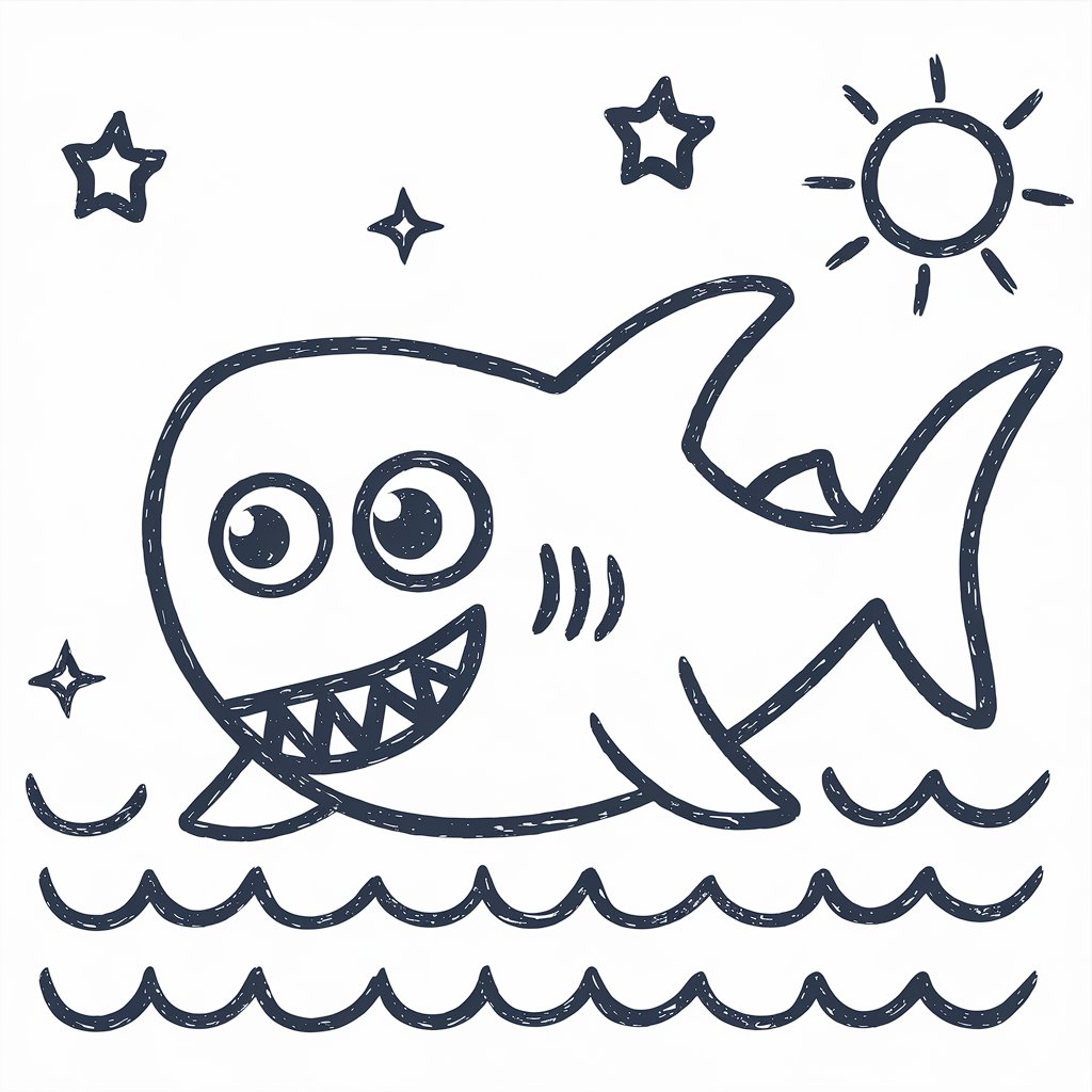 desenhos para colorir tubarão