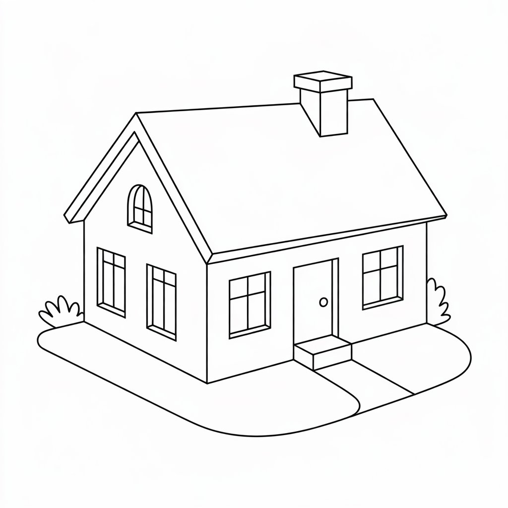 desenho de casa para colorir