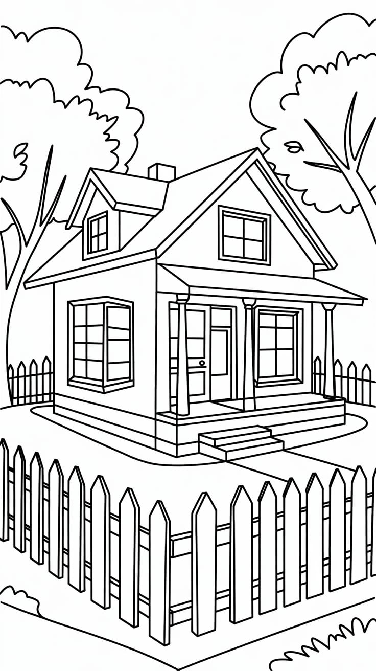 desenhos casa para colorir
