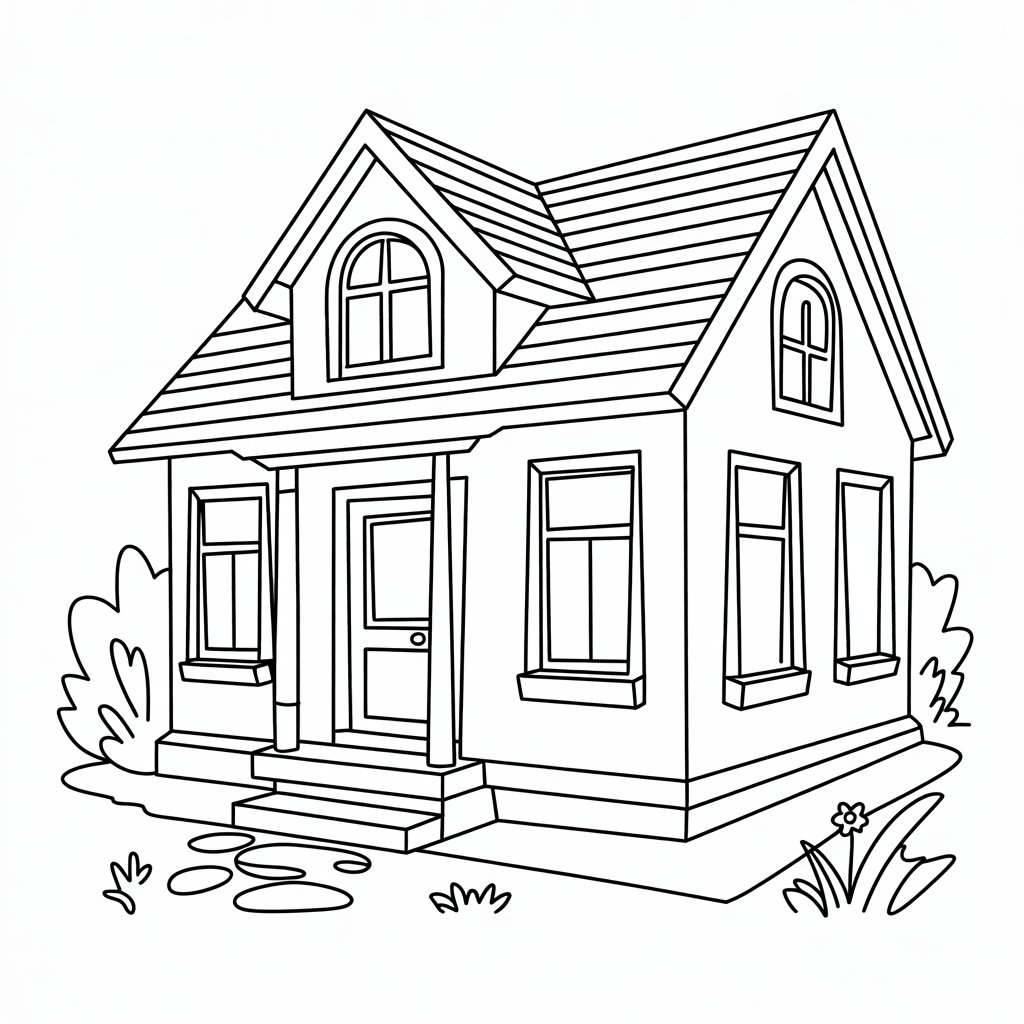 desenhos de casas para colorir
