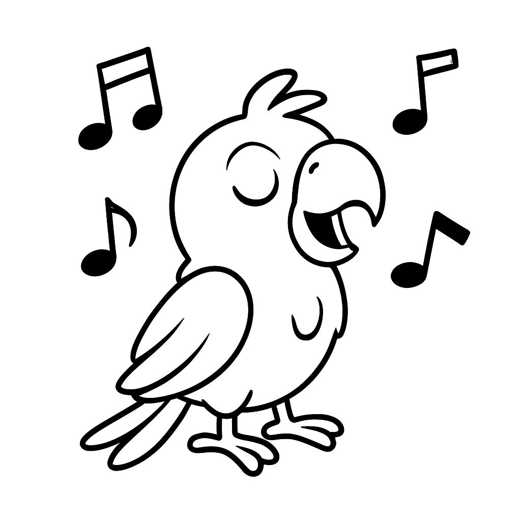 papagaio para colorir