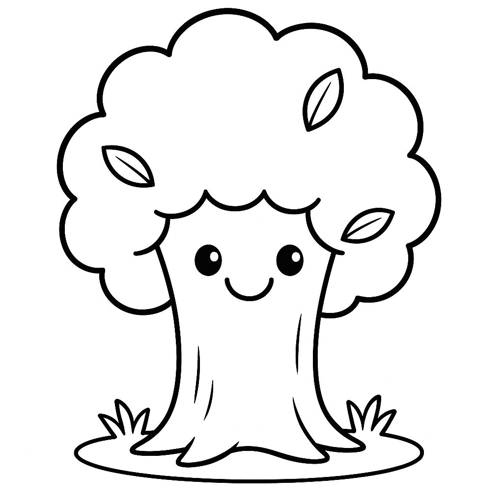 desenho arvore para colorir