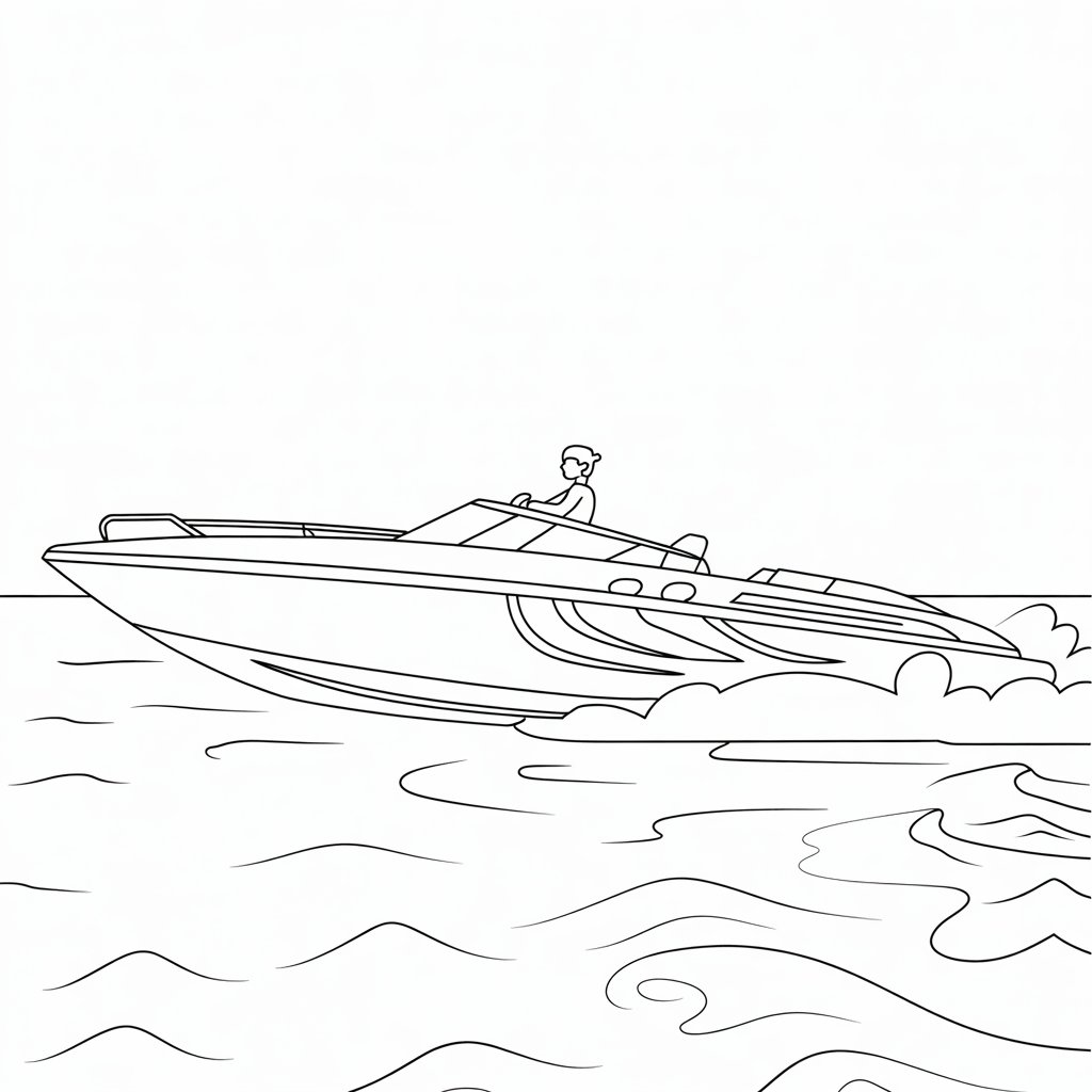 barco desenho para colorir