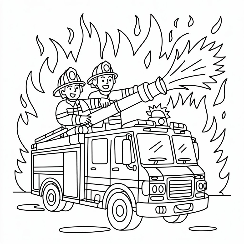 desenhos para colorir bombeiros