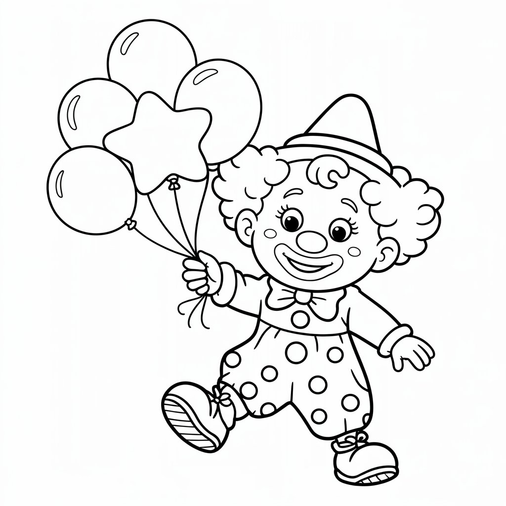 desenho palhaço para colorir