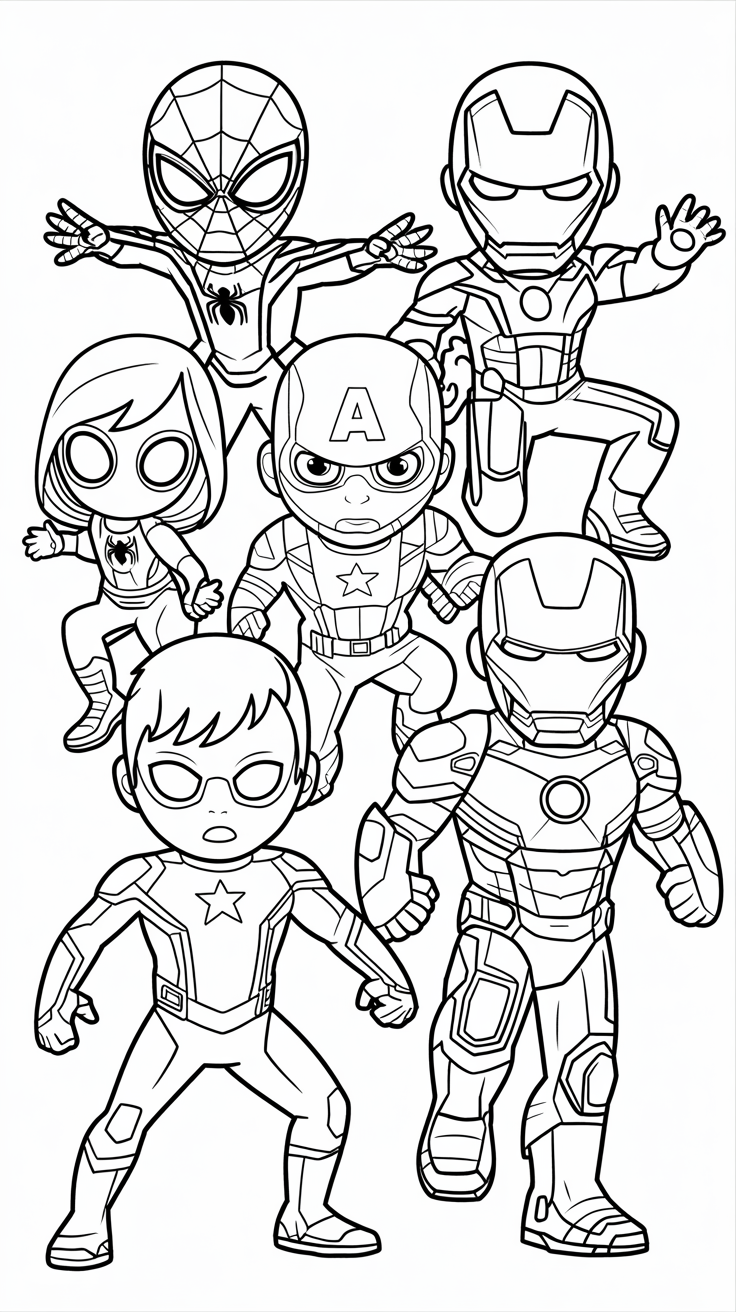 super herois marvel para colorir