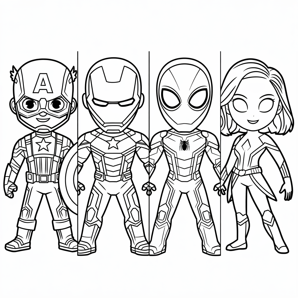 marvel para colorir