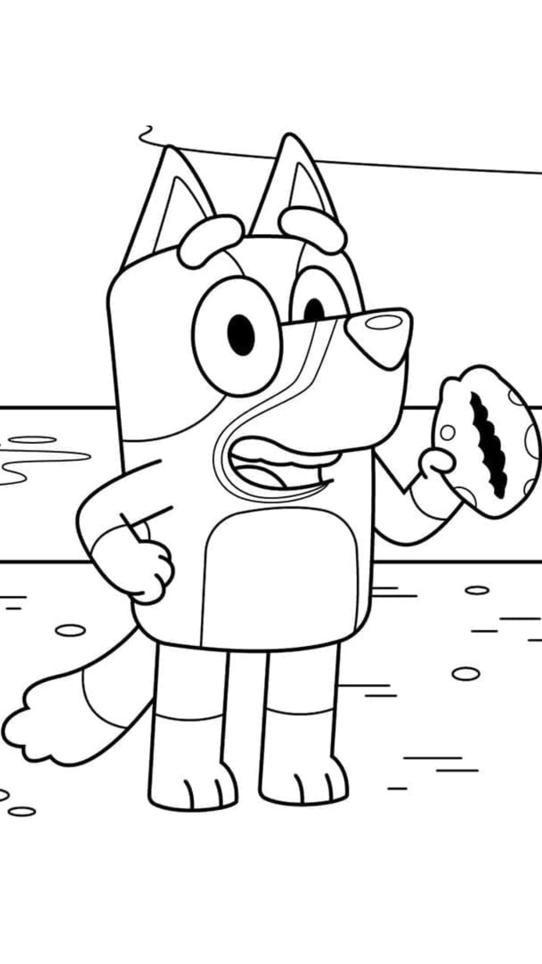 bluey coloring page