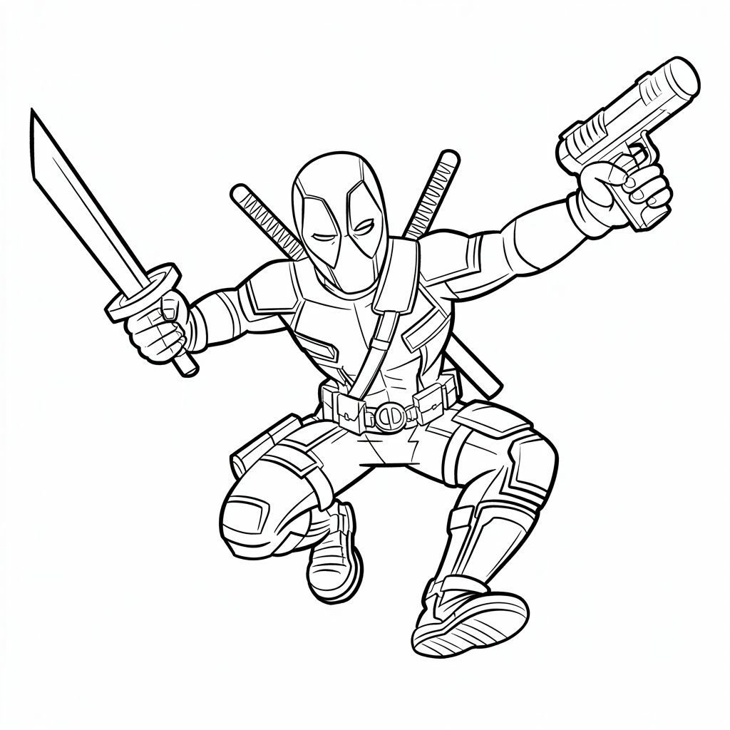 desenho para colorir deadpool
