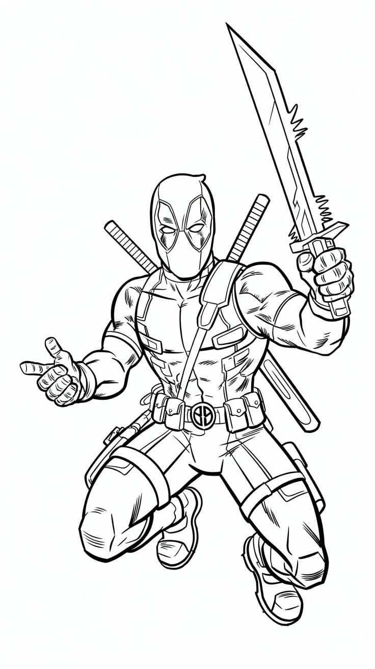 desenhos para colorir do deadpool