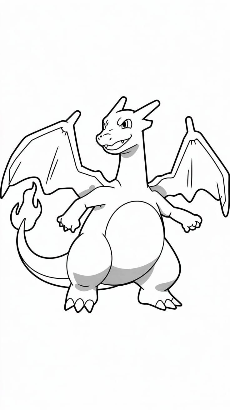 charizard desenho para colorir