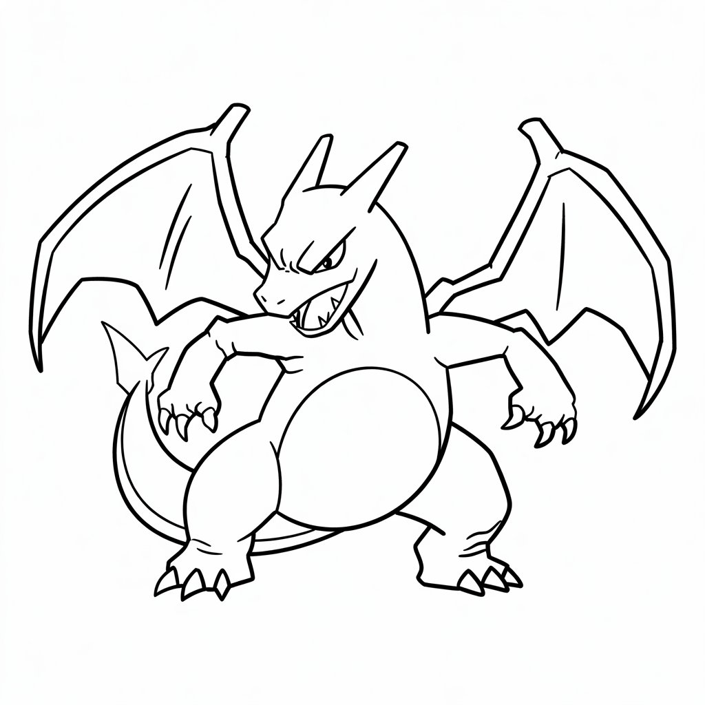 pokemon charizard para colorir