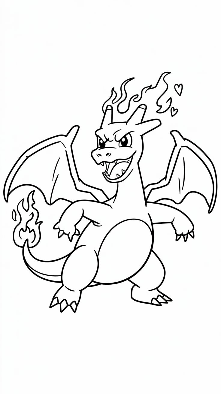 pokemon para colorir charizard