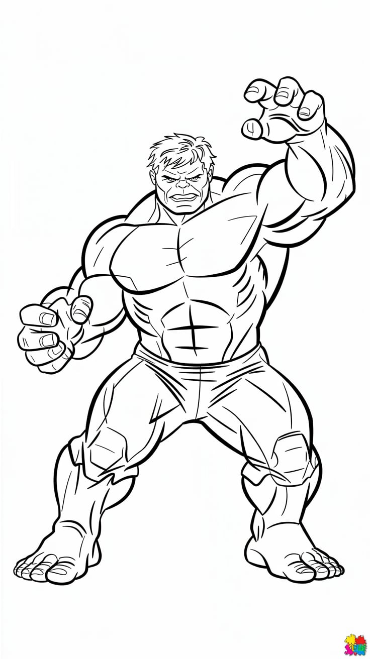 desenhos para colorir e imprimir hulk
