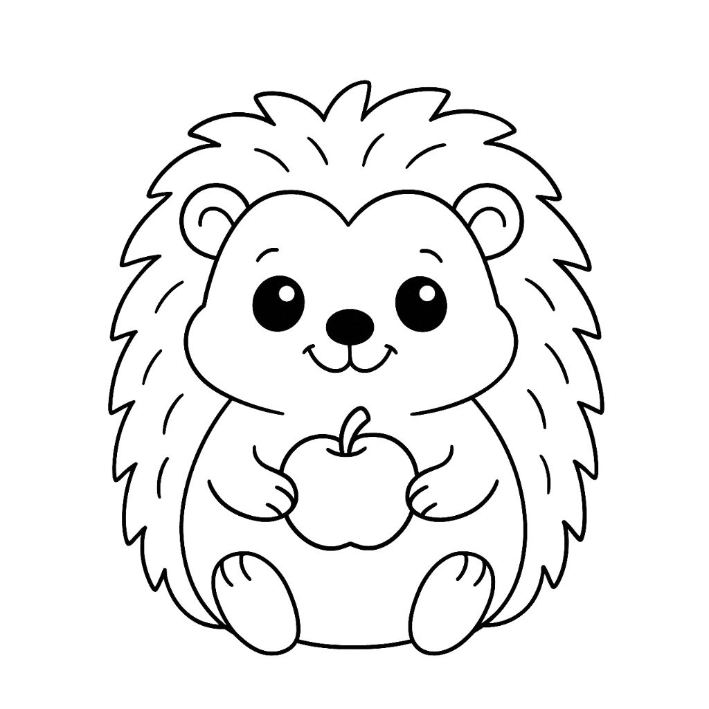 anatomia desenho de ouriço do mar para colorir