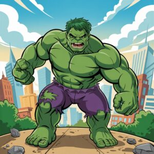 Hulk Para Colorir