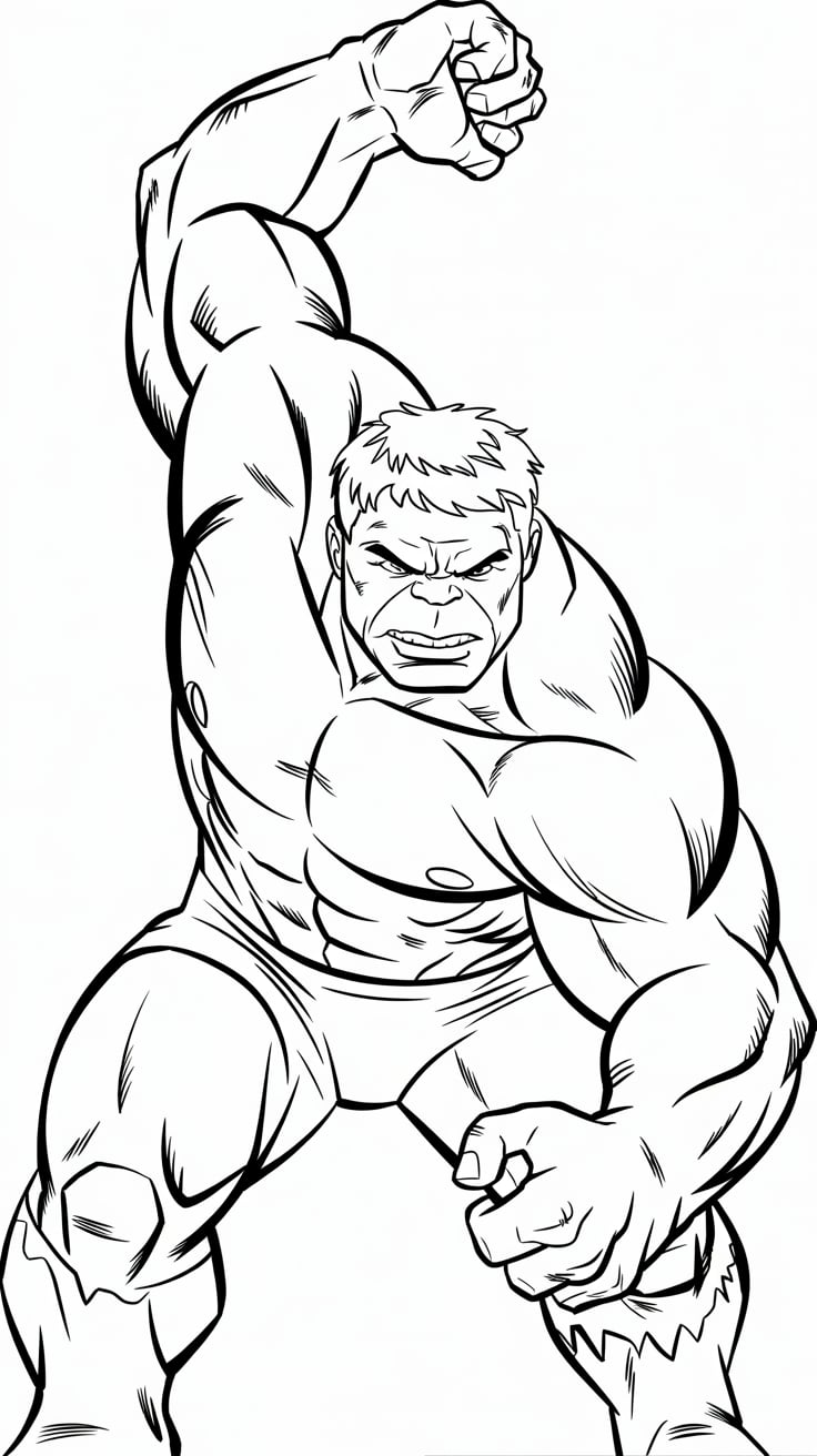 desenho colorir hulk