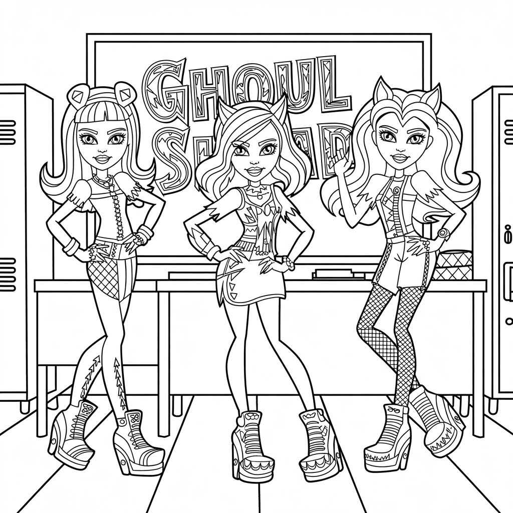 desenhos da monster high para colorir