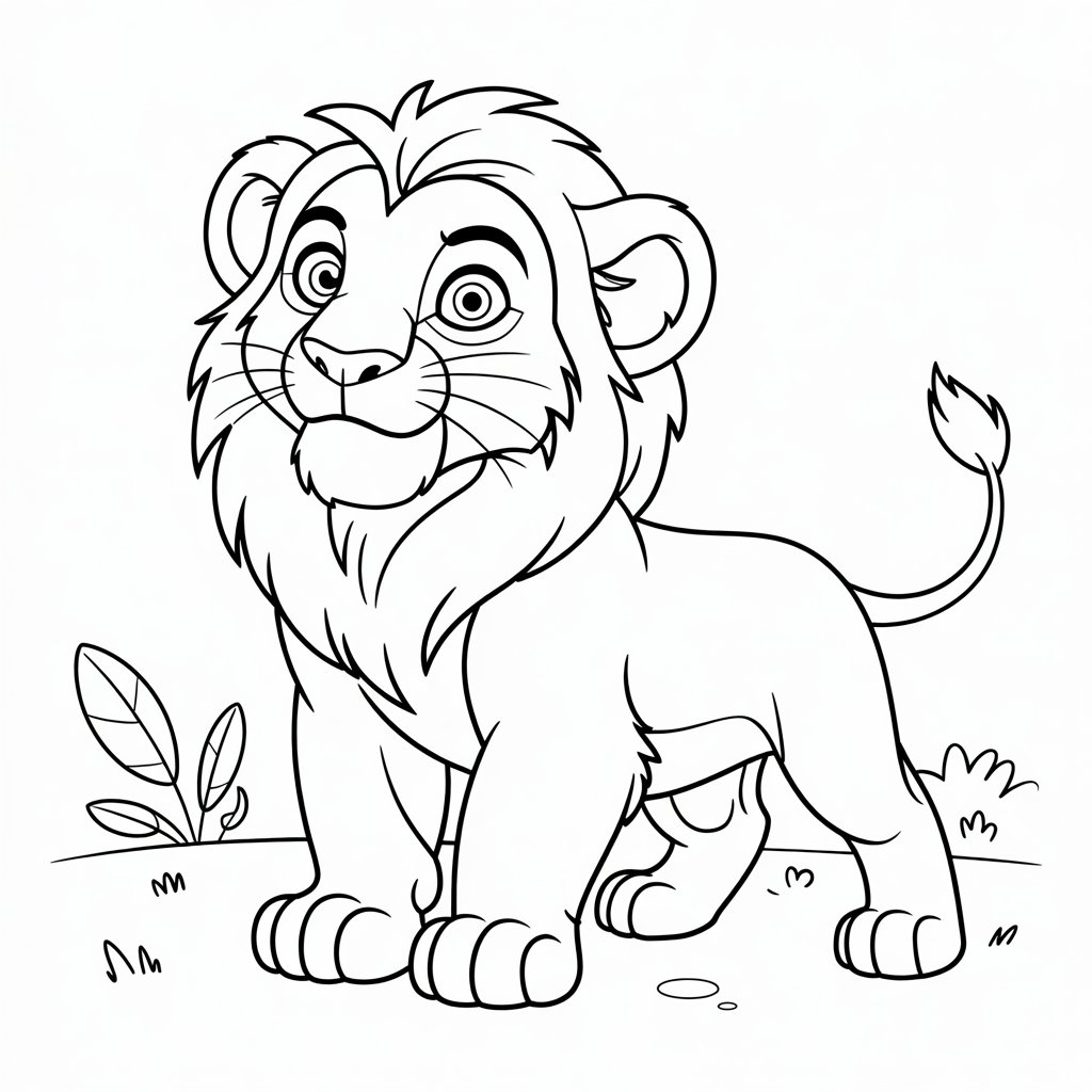 simba rei leão para colorir