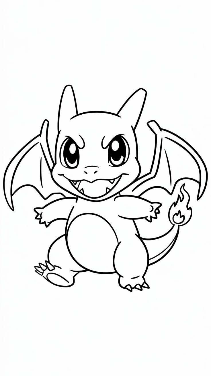 desenho para colorir charizard
