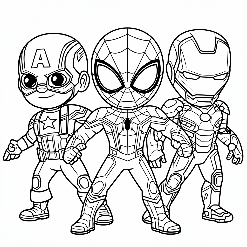 desenho para colorir marvel