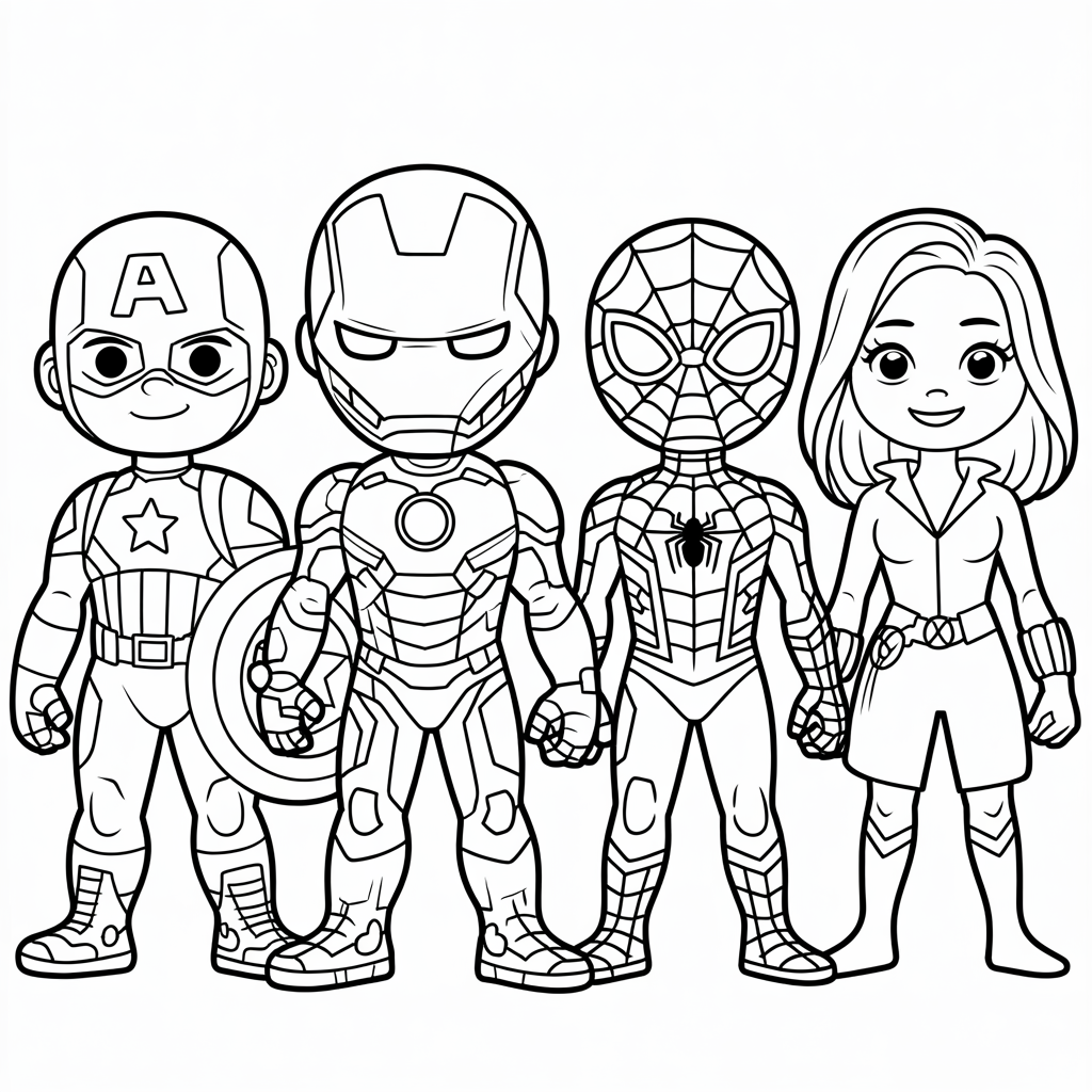 desenhos marvel para colorir