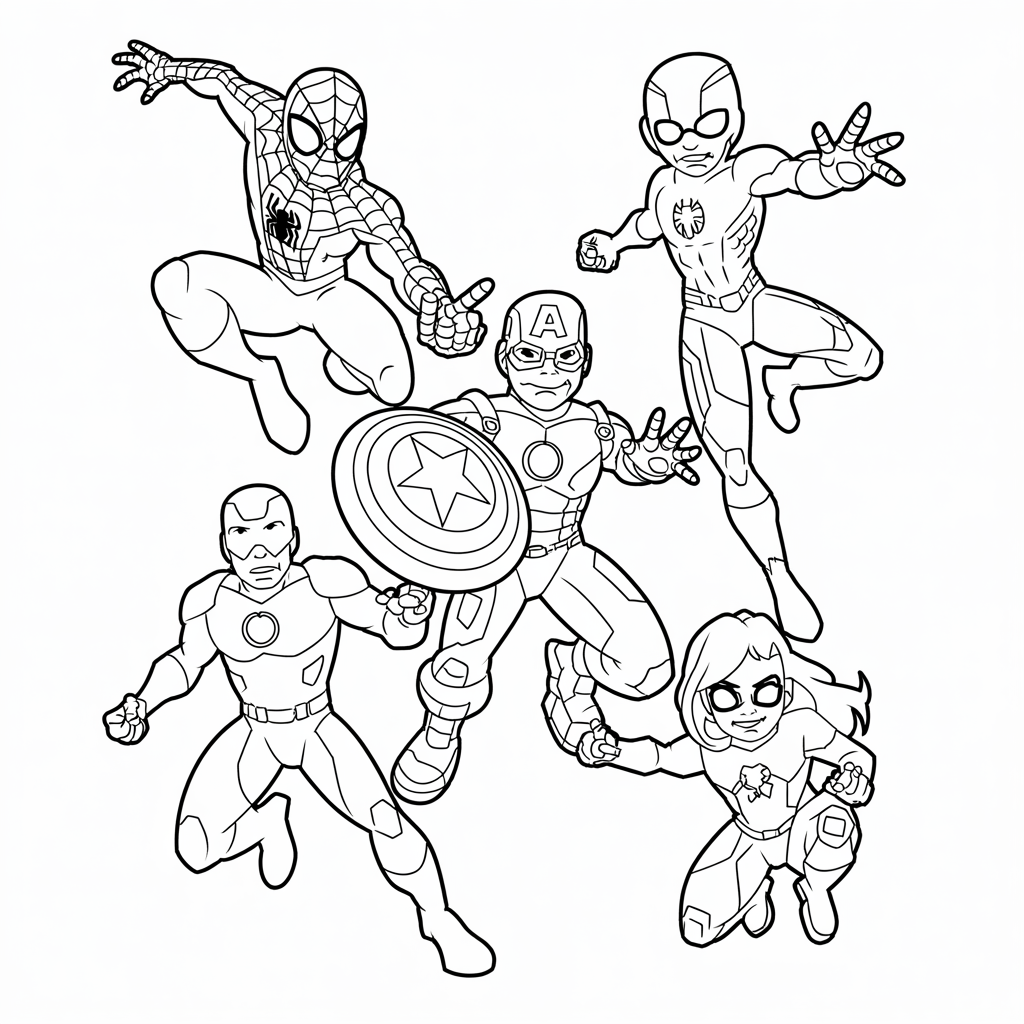 desenhos para colorir da marvel