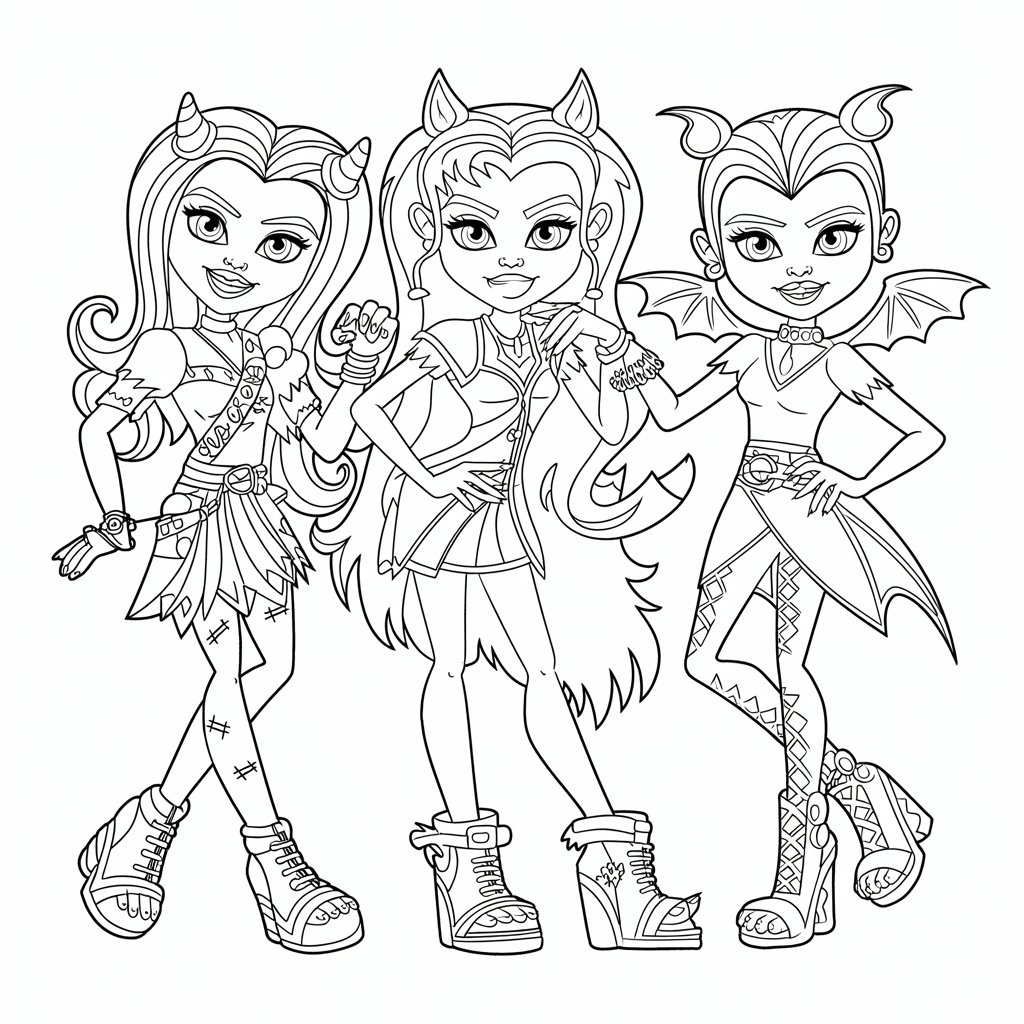 desenhos para colorir monster high