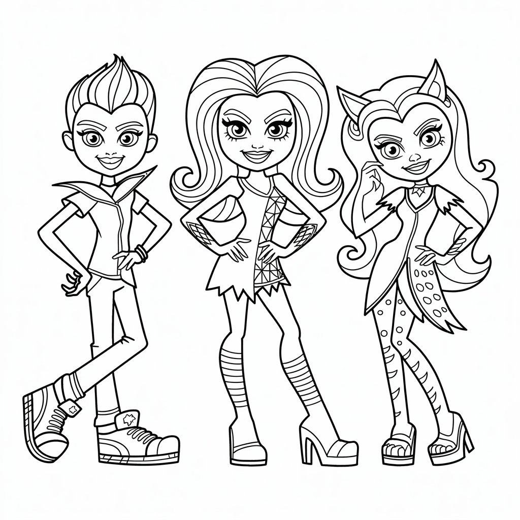 monster high desenho para colorir