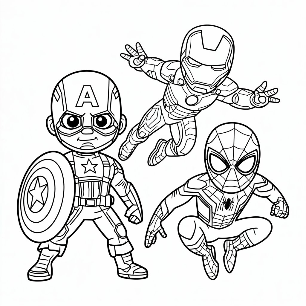 desenhos para colorir herois marvel