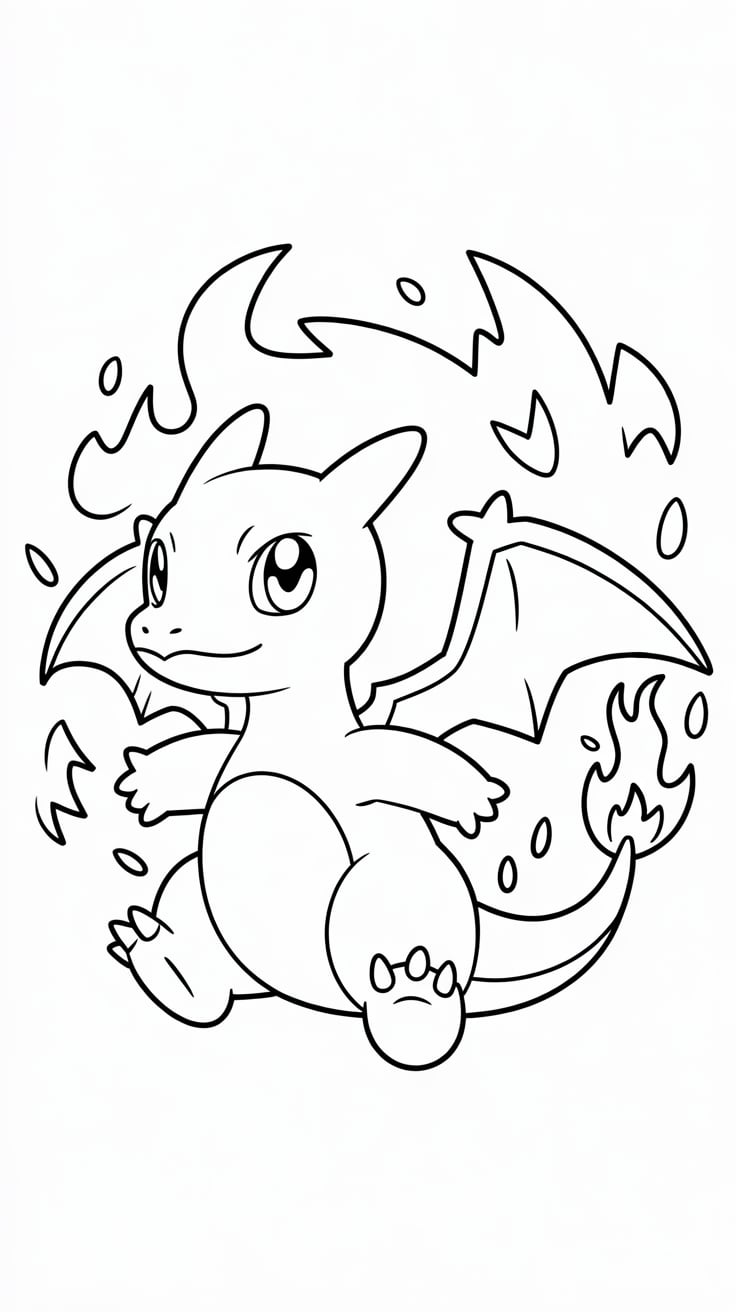 desenhos para colorir pokemon charizard
