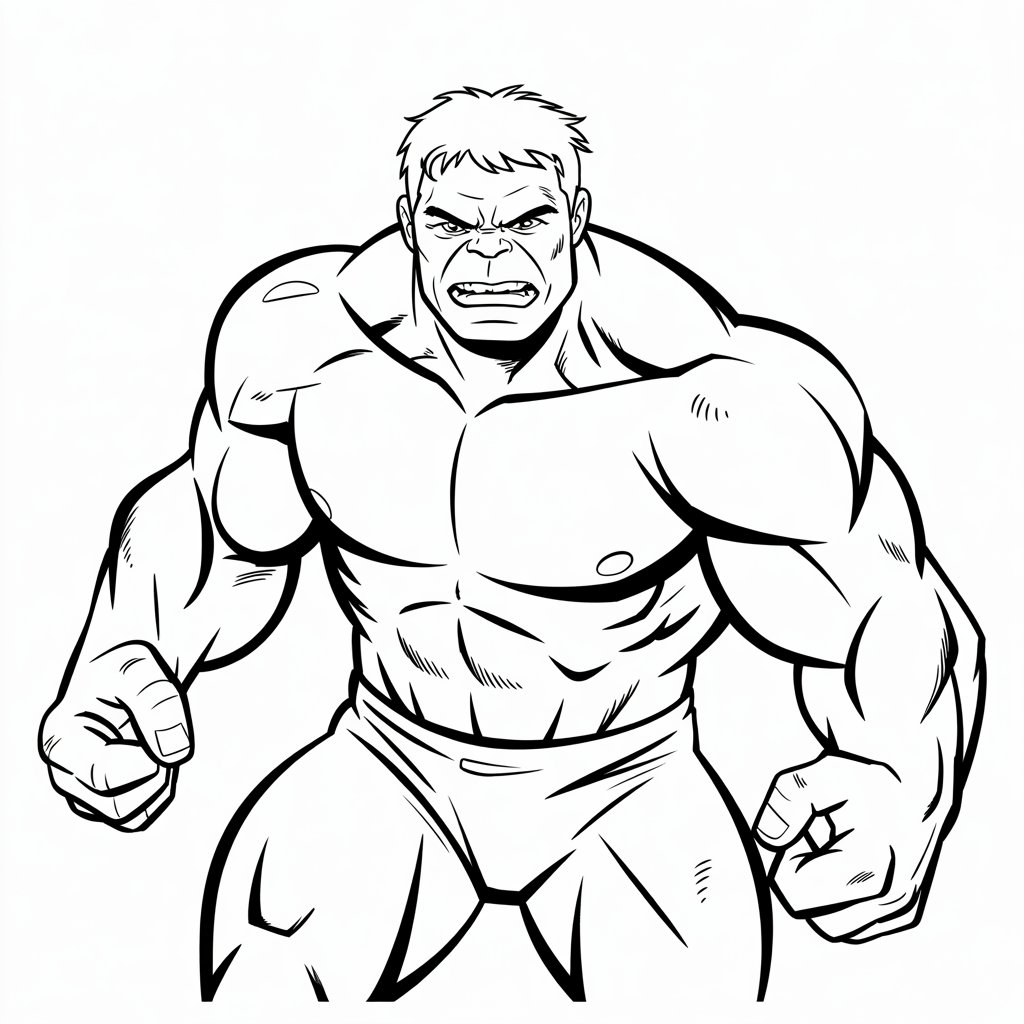 desenho para colorir hulk