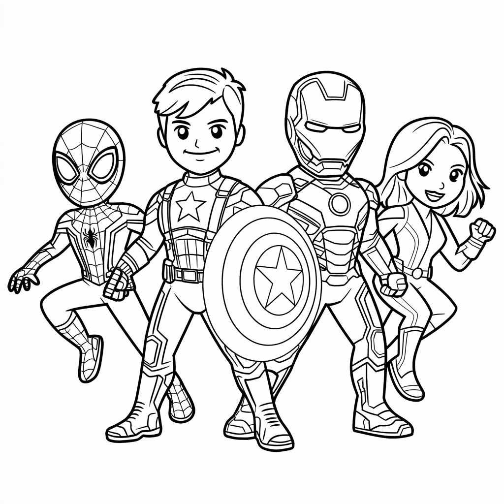 desenho marvel para colorir