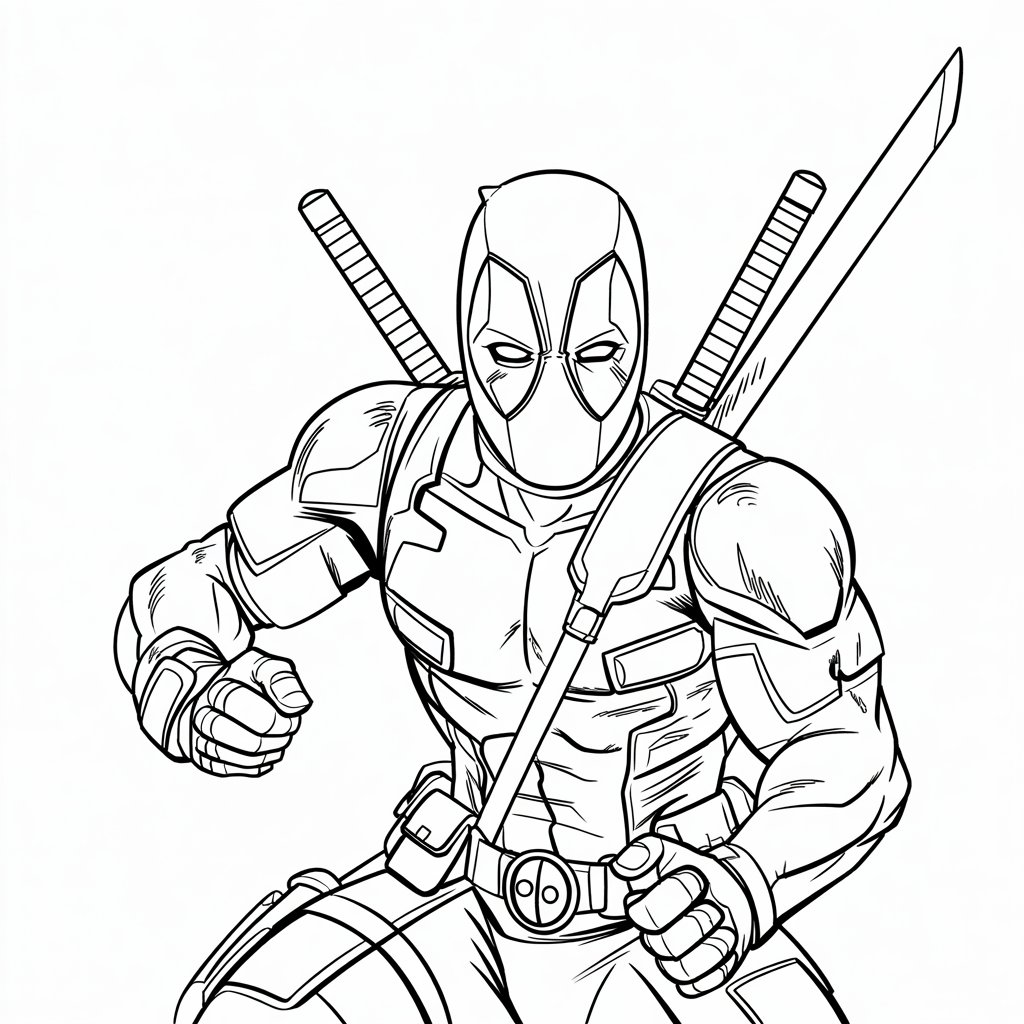 desenho do deadpool para colorir e imprimir