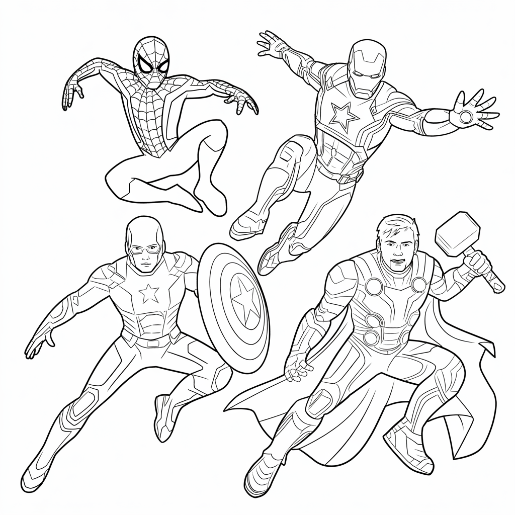 desenho para colorir herois marvel