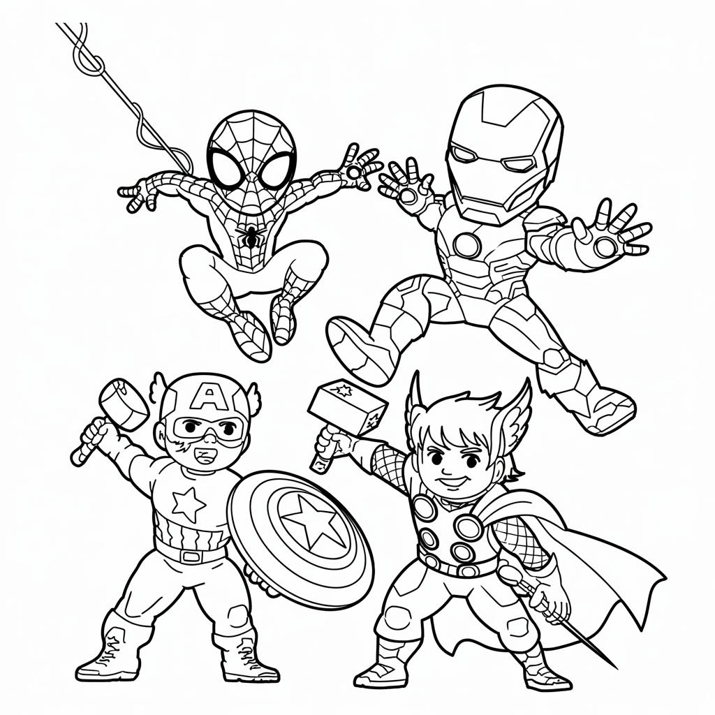 desenhos da marvel para colorir