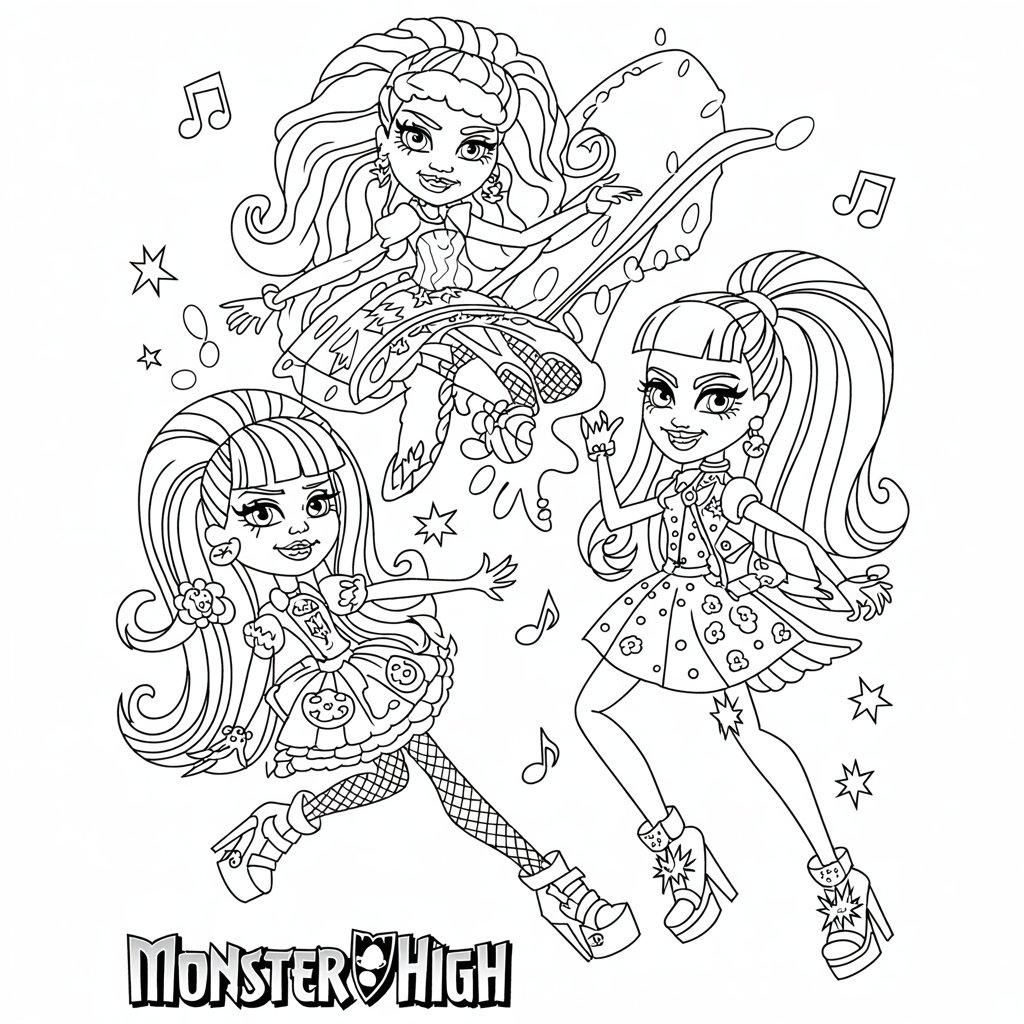 desenho colorir monster high